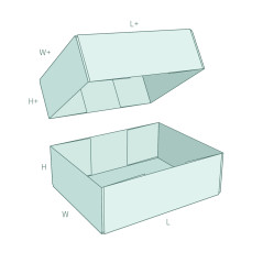 FEFCO 0300 Kasse - Bølgepapemballage med 3D-forhåndsvisning | MAZUS